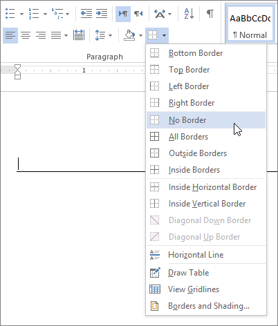 make line in word for mac 2011